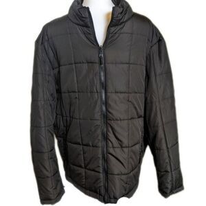 Calvin Klein 3-in-1 puffer jacket - water resistant, quilted - black & red - XXL